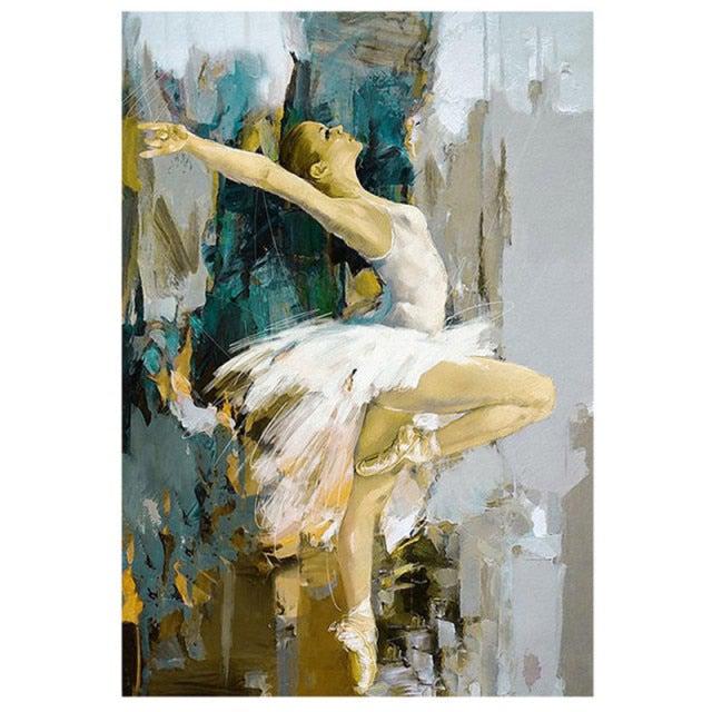 Dancing Ballerina Canvas Painting