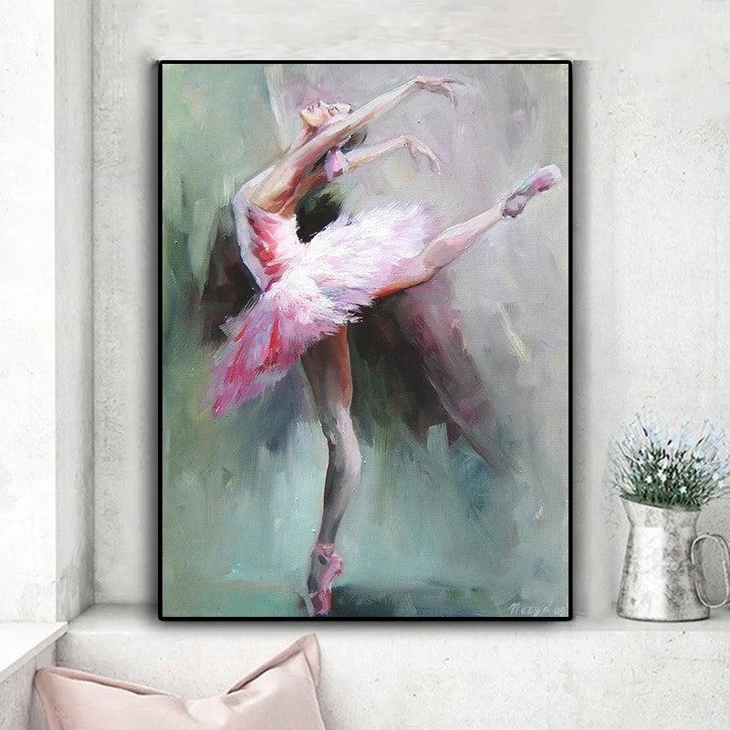 Dancing Ballerina Canvas Painting