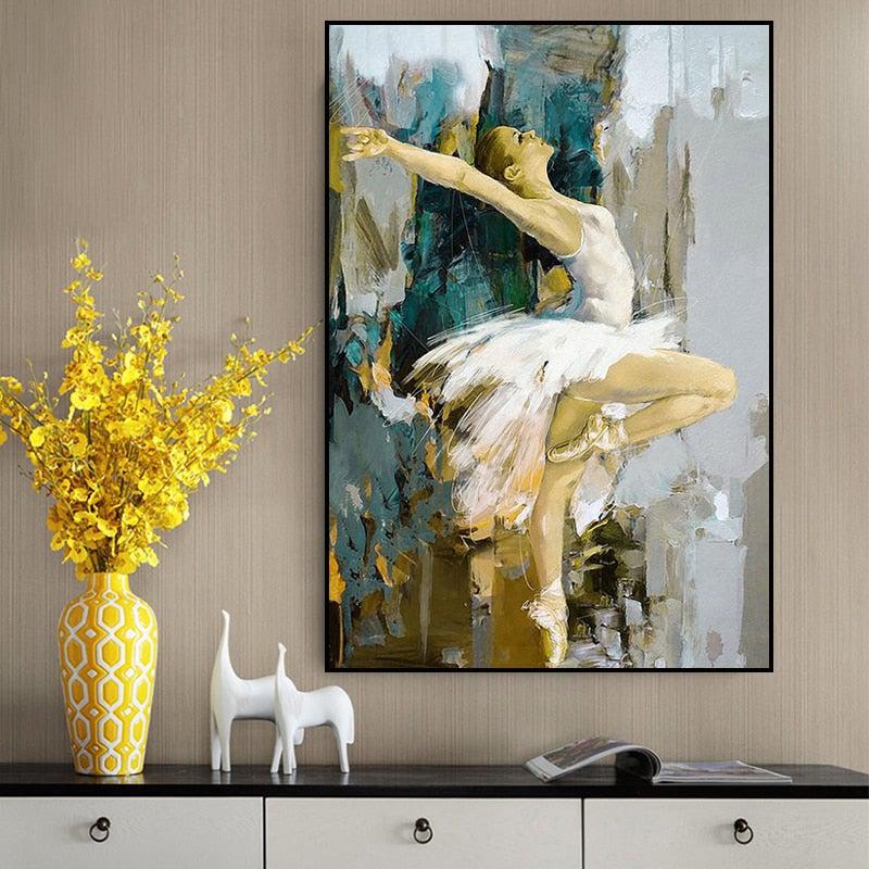 Dancing Ballerina Canvas Painting