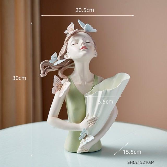 Home Decor Resin Girl Sculpture