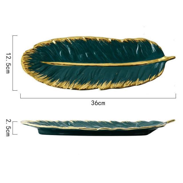 Leaf Shaped Ceramic Plates Dinner sets in NZ