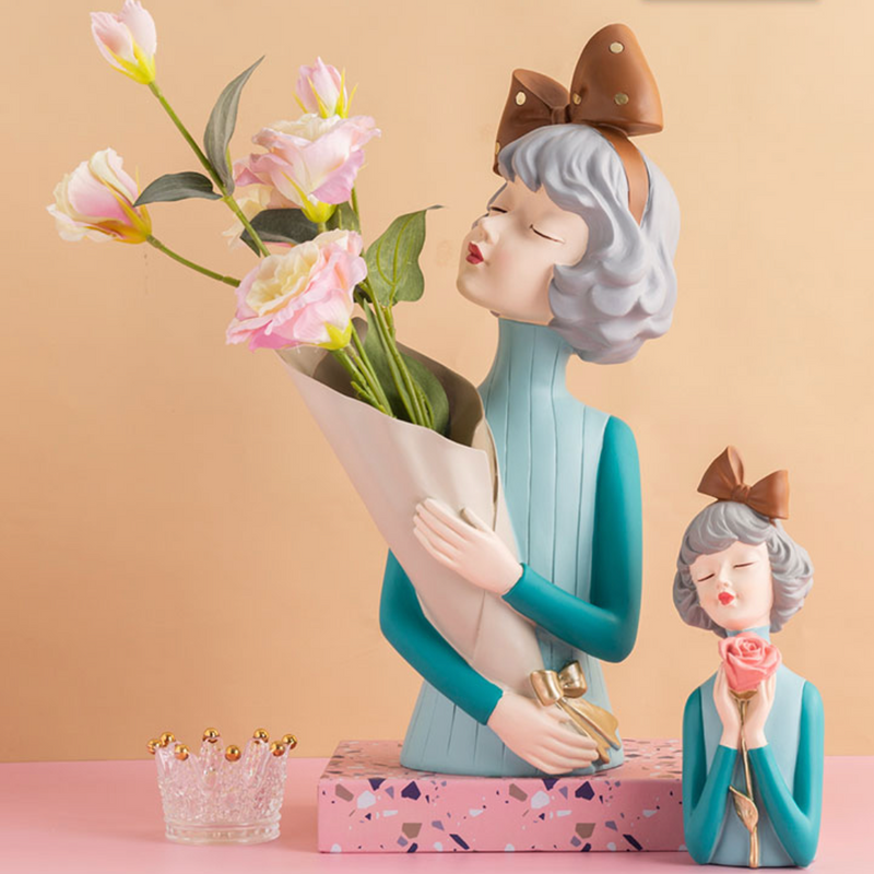 gift idea for women girl statue blue