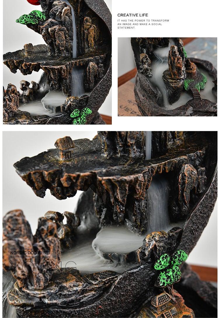 Waterfall Mountain Incense Burner