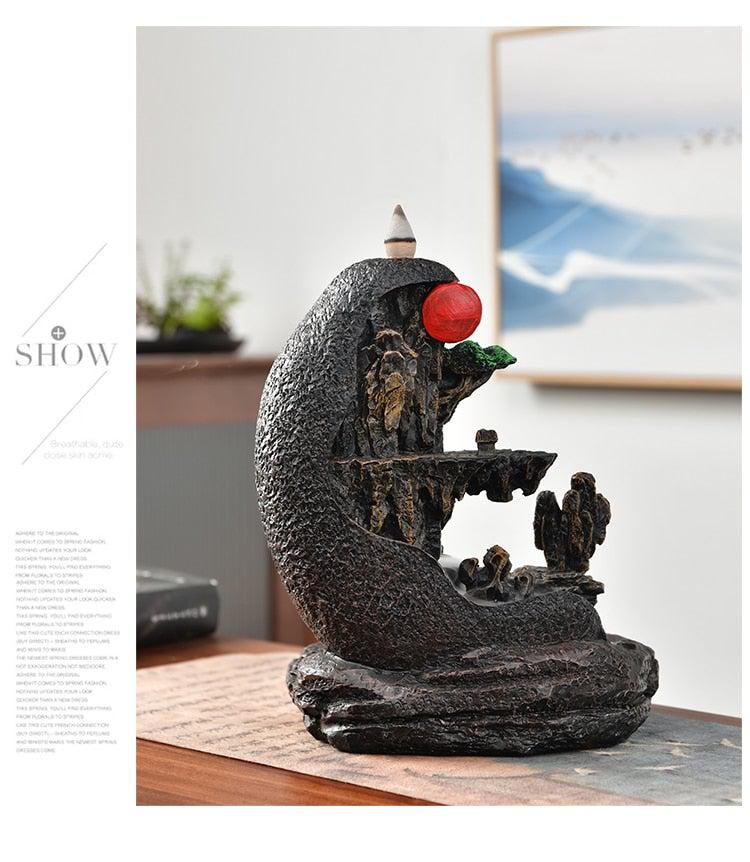 Waterfall Mountain Incense Burner